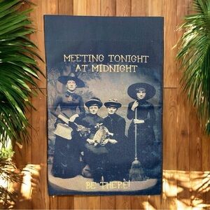 NEW ‘Meeting Tonight at Midnight Be There’ Garden Flag